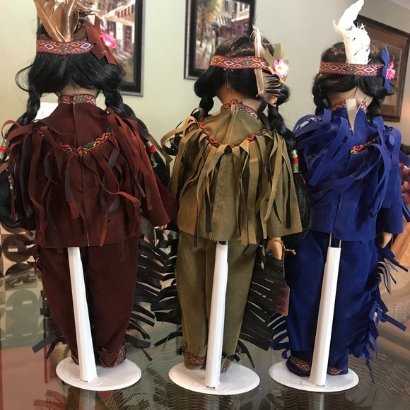 Vintage Collection Porcelain Native American Dolls - Picture 3 of 8